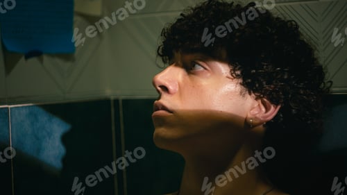 Preview: Sad Man Reading Notes On The Bathroom Walls