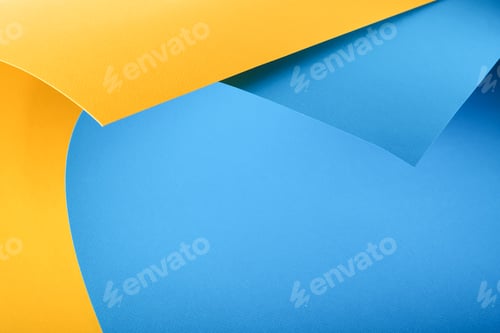 Preview: Mock up yellow and blue colors of Ukraine. Background for text and pictures. Paper base. Copy space.
