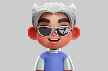 Preview: Chibi Korean Boy with Sunglasses
