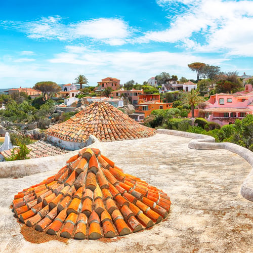 Preview: Captivating view of Porto Rafael resort. Awesome tiled roof of traditional houses