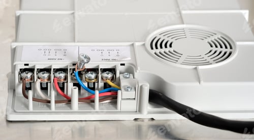 Preview: Electrical connection of the induction panel cooker, contacts, electricity