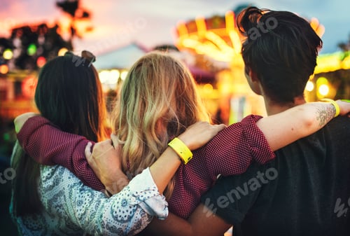 Preview: Amusement Park Friends Enjoyment Lifestyle Concept
