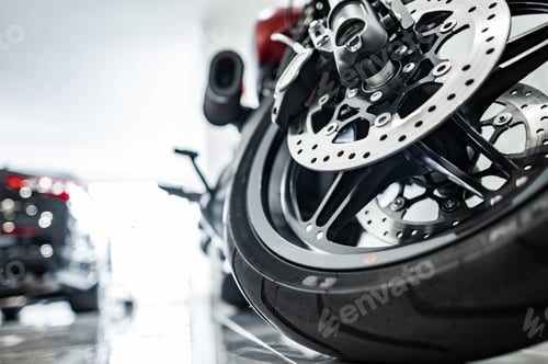 Preview: Modern Motorcycle Inside Dealership Showroom