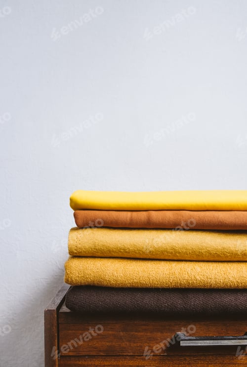 Preview: Fall autumn Minimalism, simple, Neutral color negative space background mockup with copy space. Fall