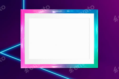 Preview: Colorful blank frame mockup