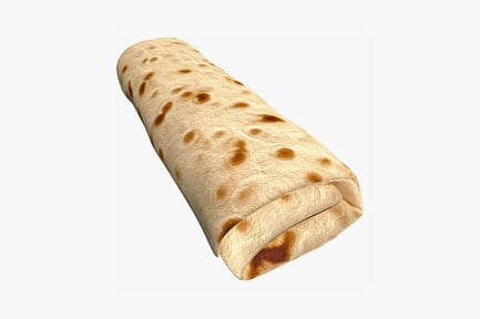 Preview: Rolled flatbread with perforated surface