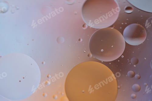 Preview: Orange and gray abstract background picture made with oil, water and soap