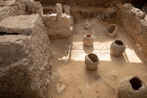 Preview: Uncovering ancient town excavation at Syntagma Metro Station in Athens, Greece. Overhead view