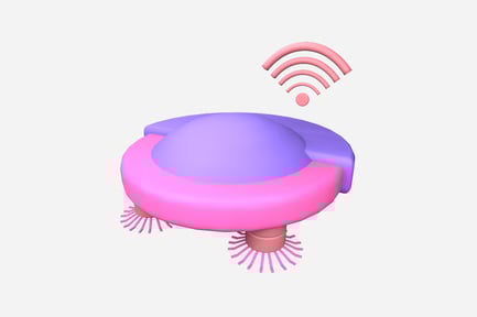 Preview: Smart Robot Vacuum Clean 3D Illustration