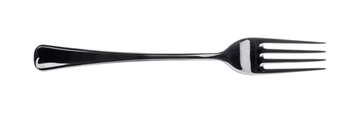 Preview: Silver fork isolated on white background close up