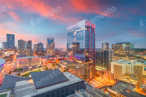 Preview: Nashville, Tennessee, USA Downtown Cityscape