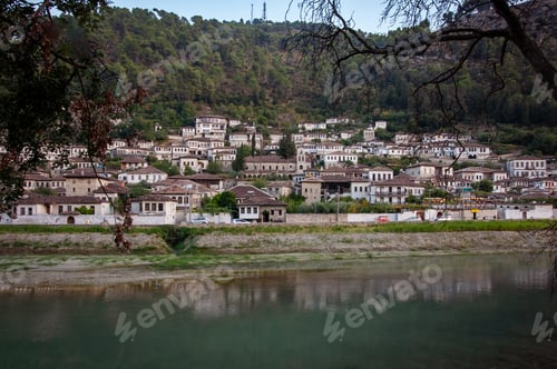 Preview: Sunset over the UNESCO town of Berat on the Osum River in Albania