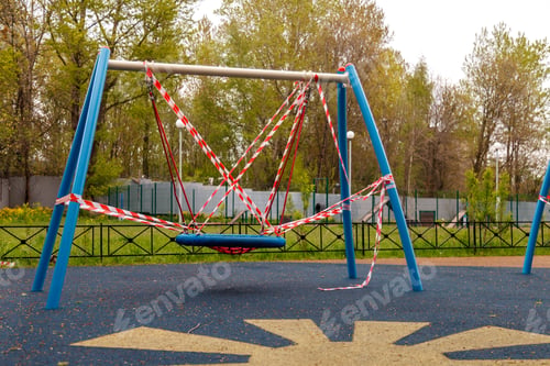 Preview: Children's Playground is closed due to pandemic, epidemic