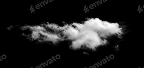 Preview: clouds on black background