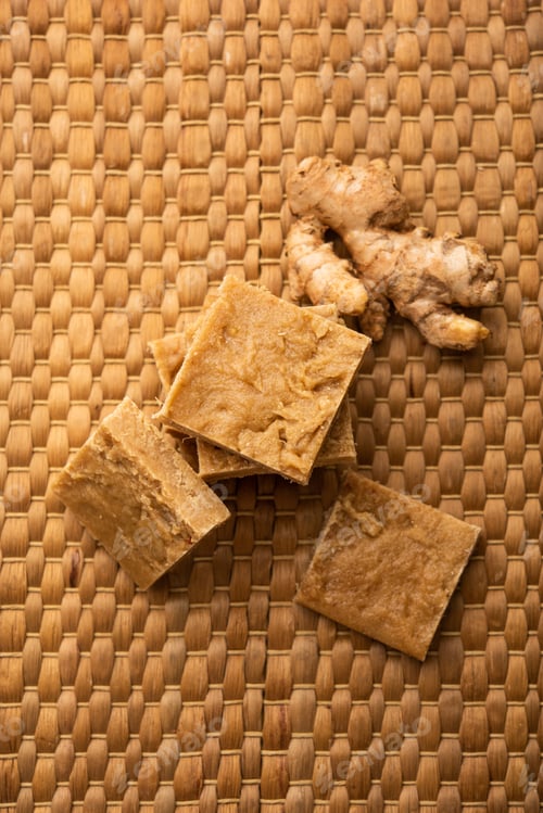 Preview: Aale pak or Adrak Barfi or Ginger Burfi