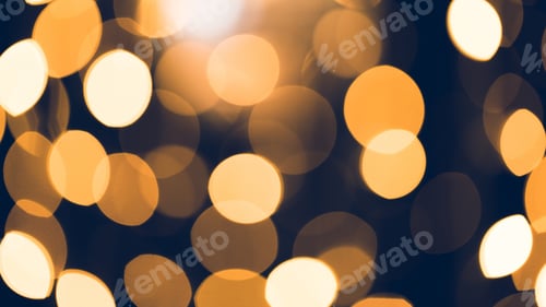 Preview: beautiful golden bokeh on black background