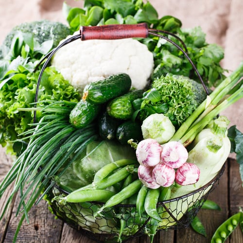Preview: Vegetables variety in a wire basket