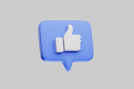 Preview: Blue thumbs up speech bubble