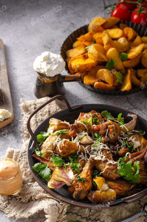 Preview: Blue cheese garlic chicken wings