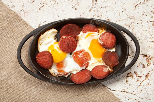 Preview: Turkish Egg with Sausage - Turkish Sucuk