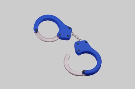 Preview: Blue handcuffs restraint tool