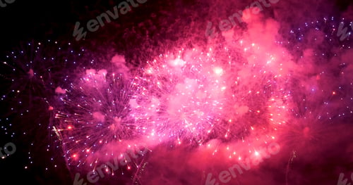 Preview: Colorful Firework celebrate anniversary happy new year 2026, 4th of july holiday festival.