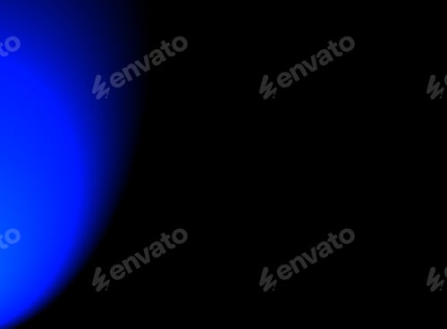 Abstract Blue Light on Black Background