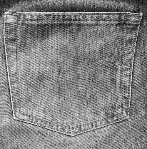 Preview: Close-Up of a Gray Denim Pocket Texture