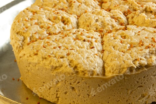 Preview: traditional turkish tahini halva in plate