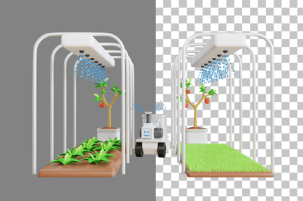 Preview: Automatic Watering Machine 3D Illustration