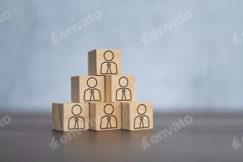 Preview: Company hierarchical organizational chart concept.