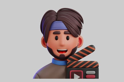 Preview: Cartoon movie director character