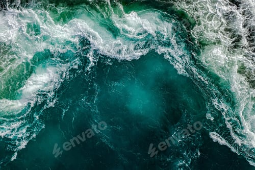 Preview: Waves of water of the river and the sea meet each