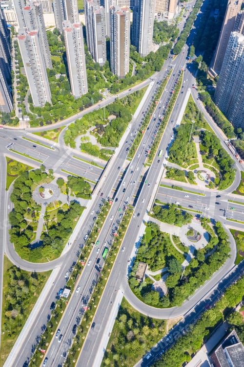 Preview: aerial view of city interchange in Xi'an