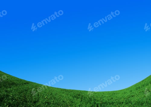 Preview: green field and blue sky