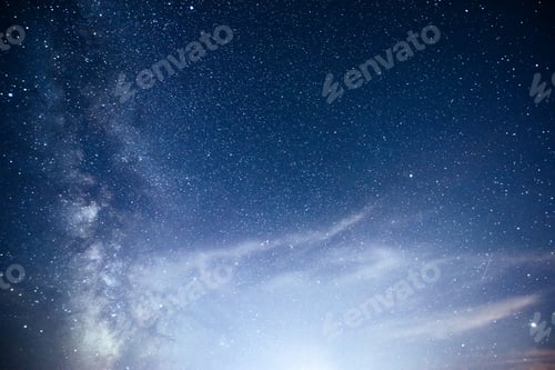 Preview: Vibrant night sky with stars and nebula and galaxy. Deep sky astrophoto