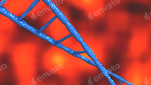 Preview: Blue DNA molecules Abstract technology science concept of biochemistry animation 3D rendering