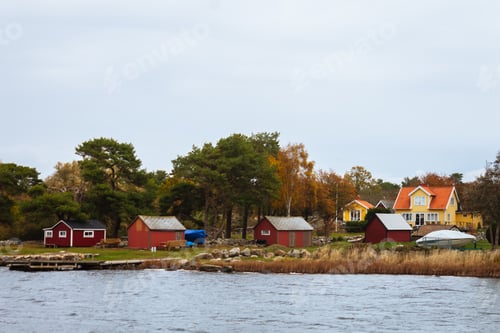 Preview: Houses near the coast in Sweden