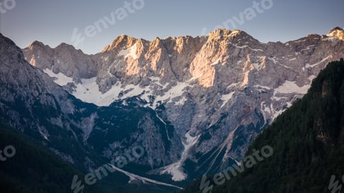 Preview: Scenic Sunrise in Foggy Mountains of Zgornje Jezersko, Slovenia