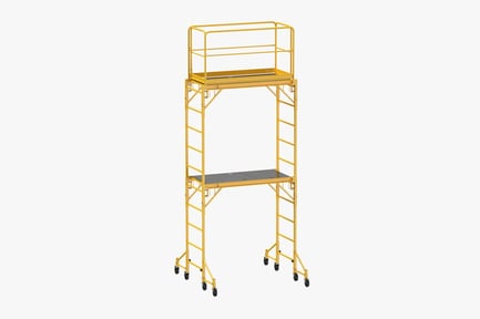 Preview: Mobile Industrial Scaffolding Tower with Ladder