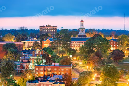 Preview: Macon, Georgia, USA Historic Downtown Cityscape