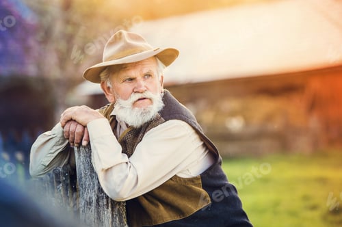 Preview: Senior man outside