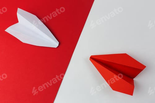 Preview: Paper Airplane, Leadership And Individuality Concept