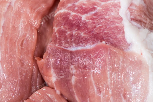 Preview: Closeup pieces of raw pork meat