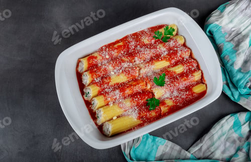 Preview: Cannelloni with meat and cheese