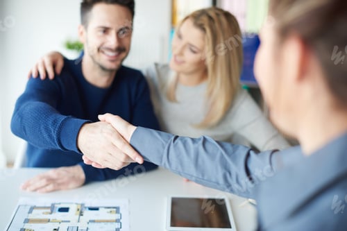 Preview: Man shaking hands with real estate agent