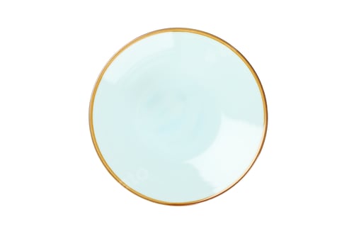 Preview: Blue clean plate isolated on white background. Kitchen, serving