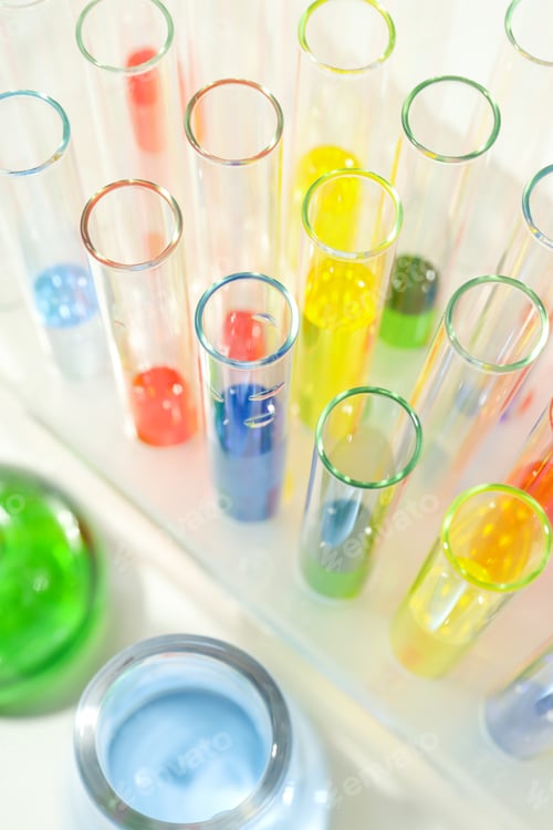 Preview: Concept of laboratory accessories, close up and selective focus