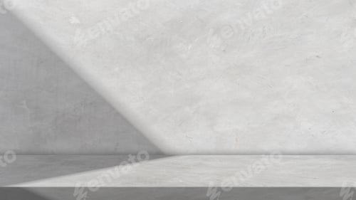 Preview: Empty Grey cement loft wall room interior studio background with shadow light and concrete floor