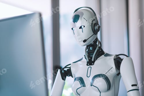 Preview: AI robot working in the office